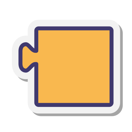 Blockly Orange icon in Stickers Style