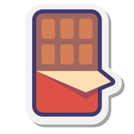 Chocolate Bar icon in Stickers Style