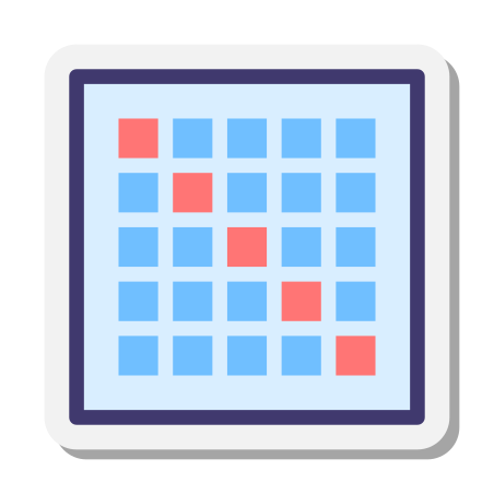 Gantt Chart icon in Stickers Style