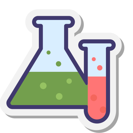 Lab Items icon in Stickers Style