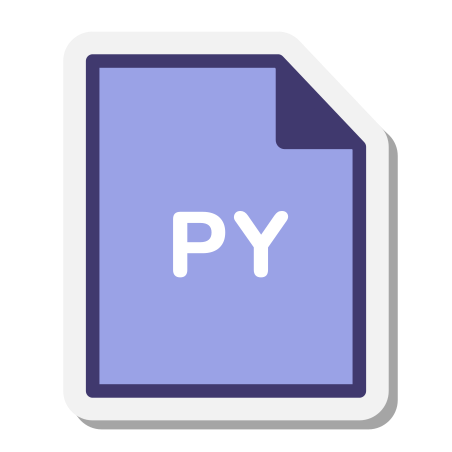 Python File icon in Stickers Style