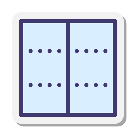 Split Table icon in Stickers Style