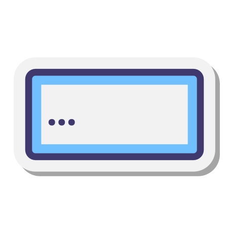 Text Input Form icon in Stickers Style
