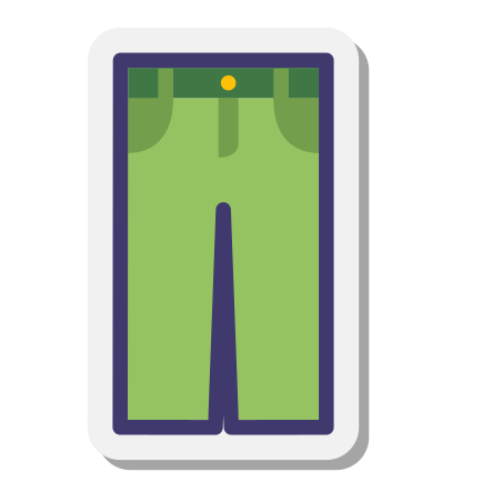 Trousers icon in Stickers Style