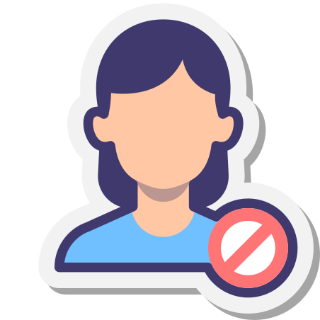 Reject icon in Stickers Style