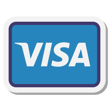 Visa icon in Stickers Style
