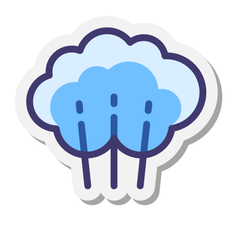 Water Steam icon in Stickers Style