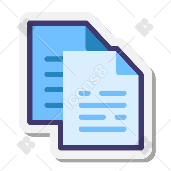 Copy symbols and icons in Stickers Style, PNG, SVG