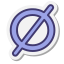 Empty Set icon in Stickers Style
