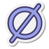 Empty Set icon in Stickers Style