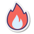 Fire Alt icon in Stickers Style