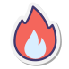 Fire Alt icon in Stickers Style