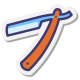 straight razor icon