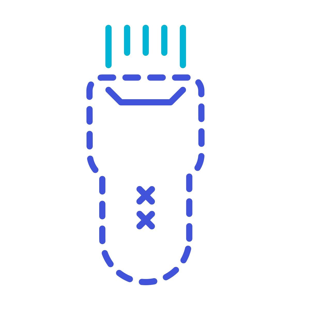 stitch style barber clippers icon