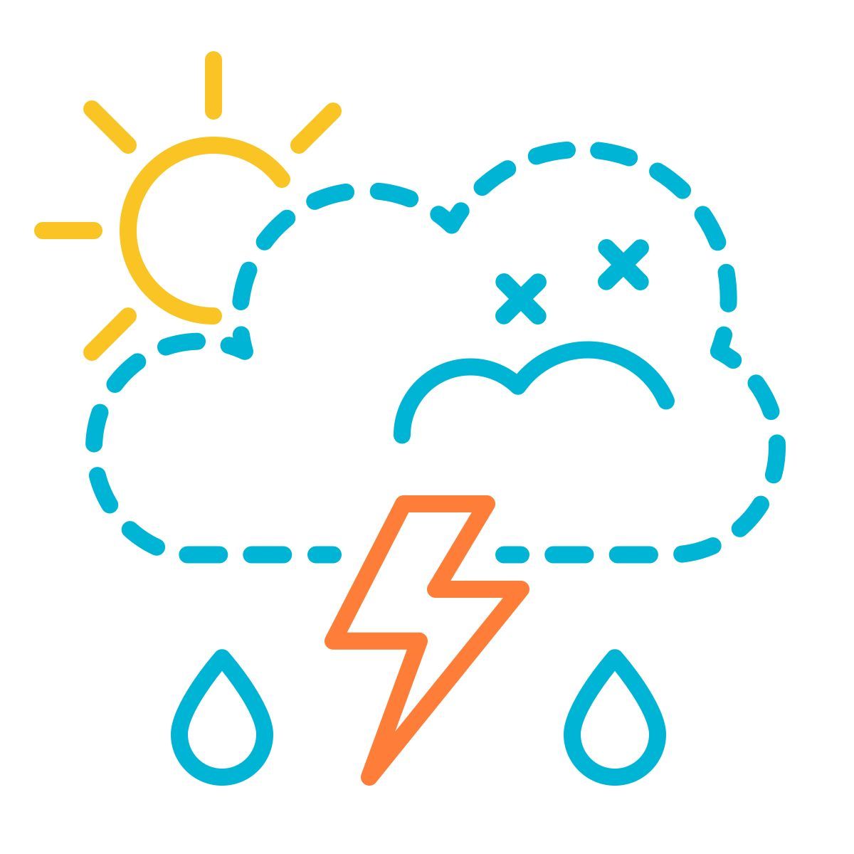 stitch style possibilità di pioggia icon