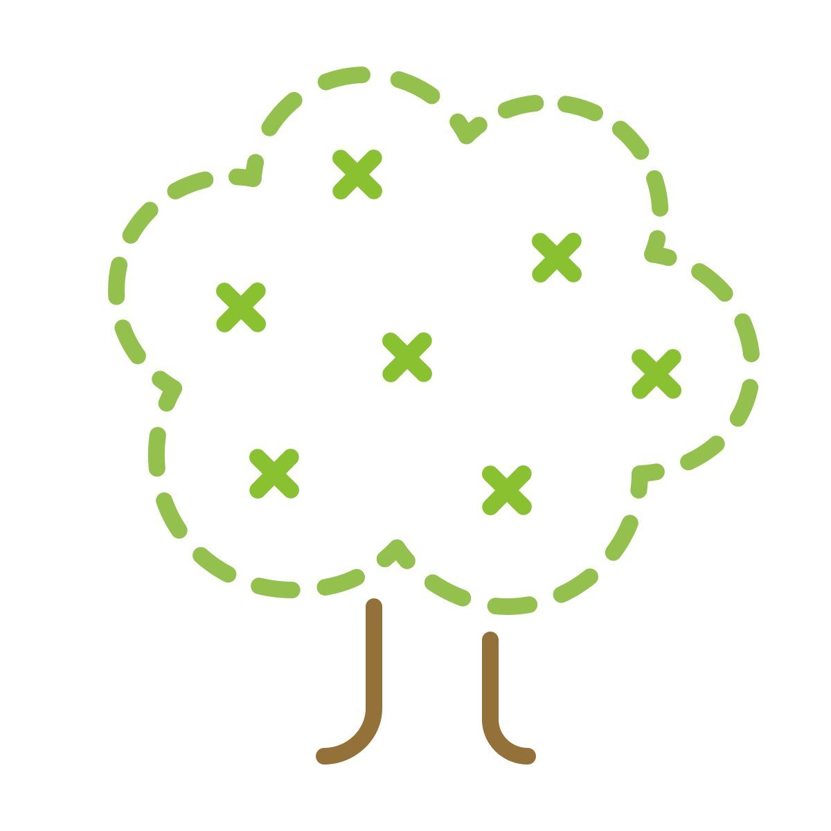 stitch style 낙 엽 나무 icon