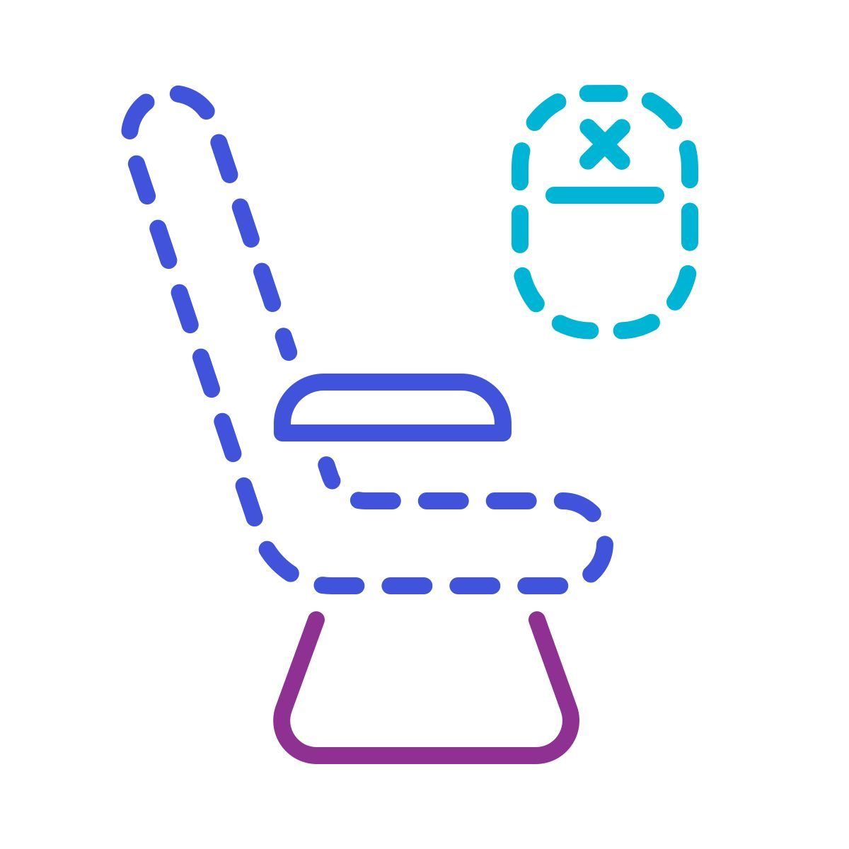 stitch style sedile di volo icon