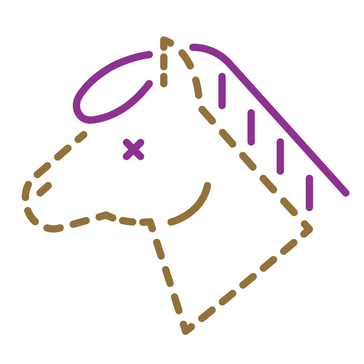 stitch style horse icon