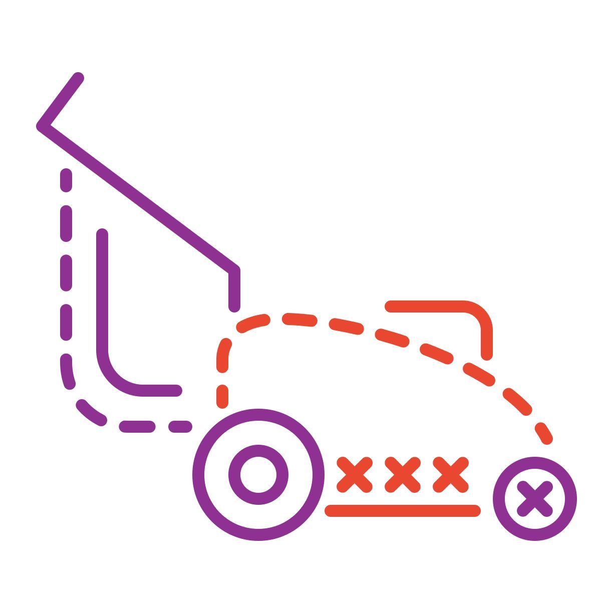 stitch style rasenmäher icon