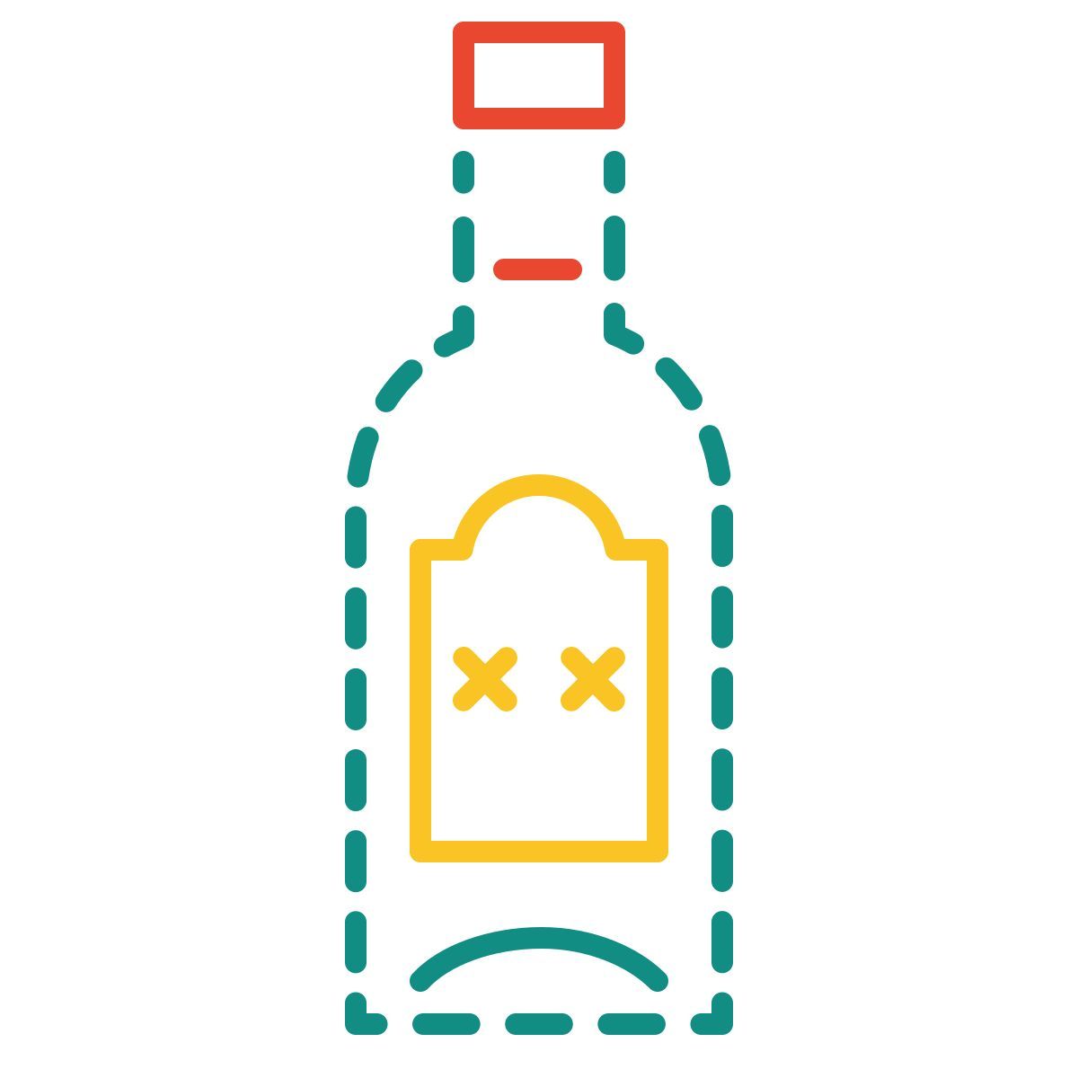 stitch style bottiglia di vino icon