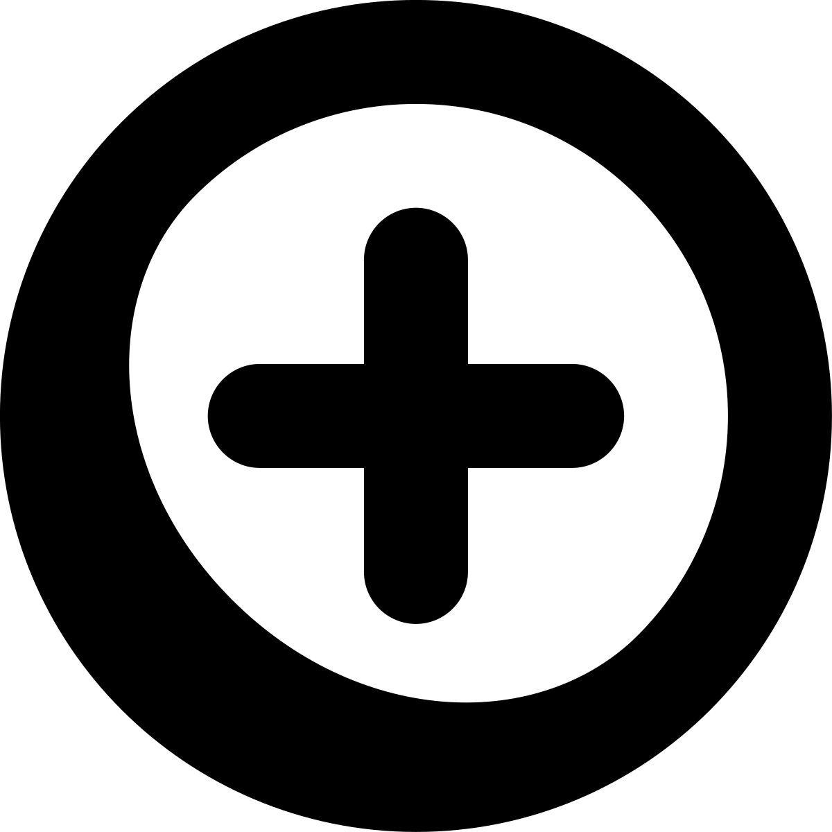 tiny bold style add button icon