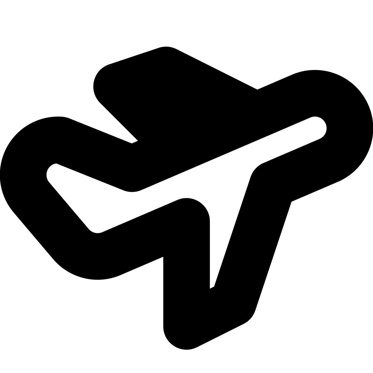 tiny bold style decollo aereo icon