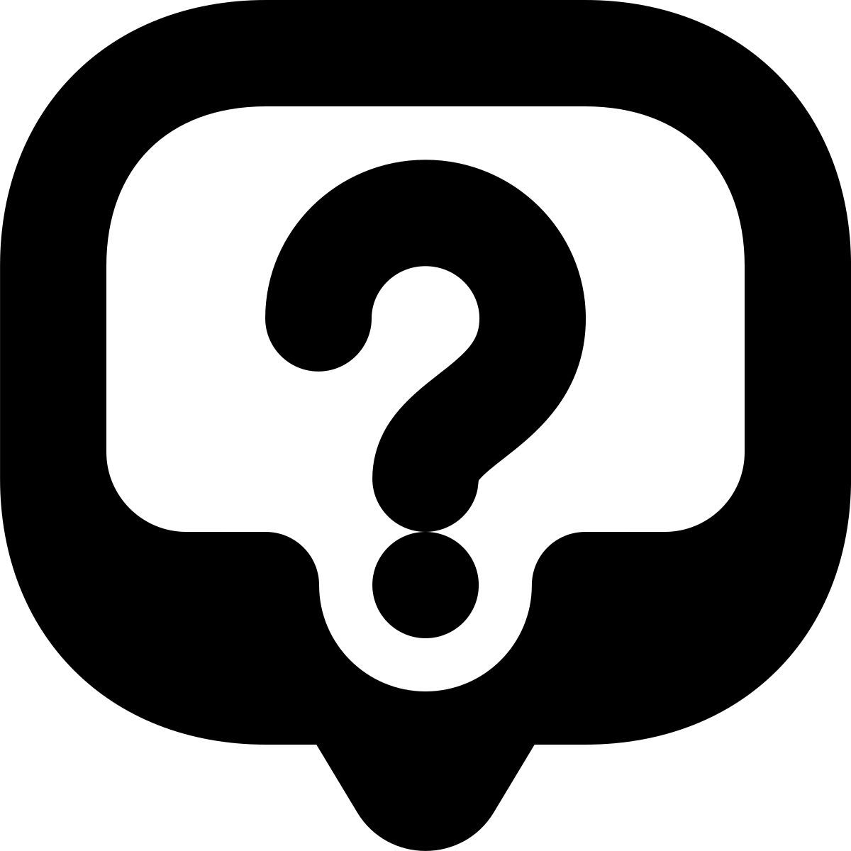 tiny bold style poser une question icon