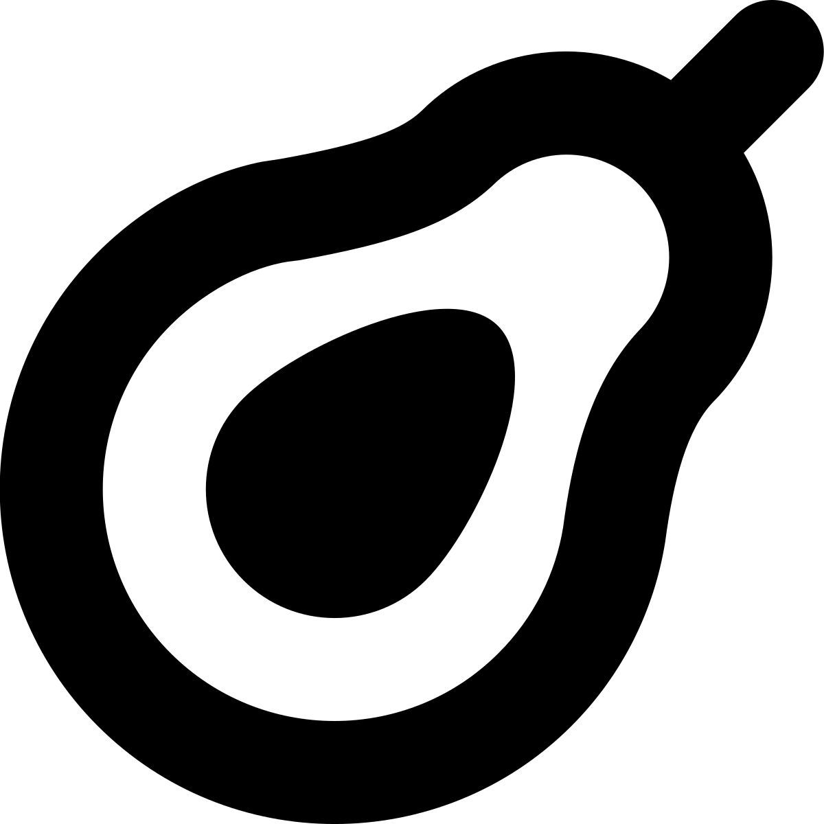 tiny bold style avocado icon