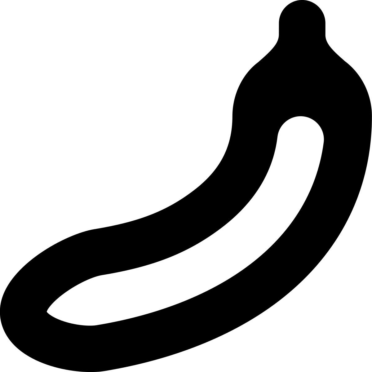 tiny bold style banana icon