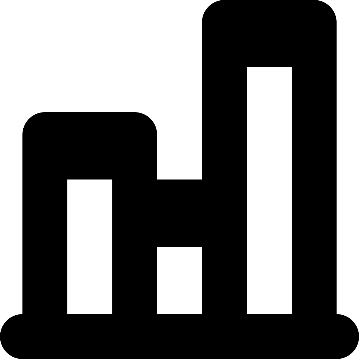 tiny bold style bar chart icon