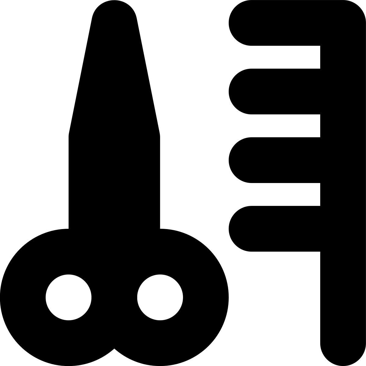 tiny bold style barbería icon