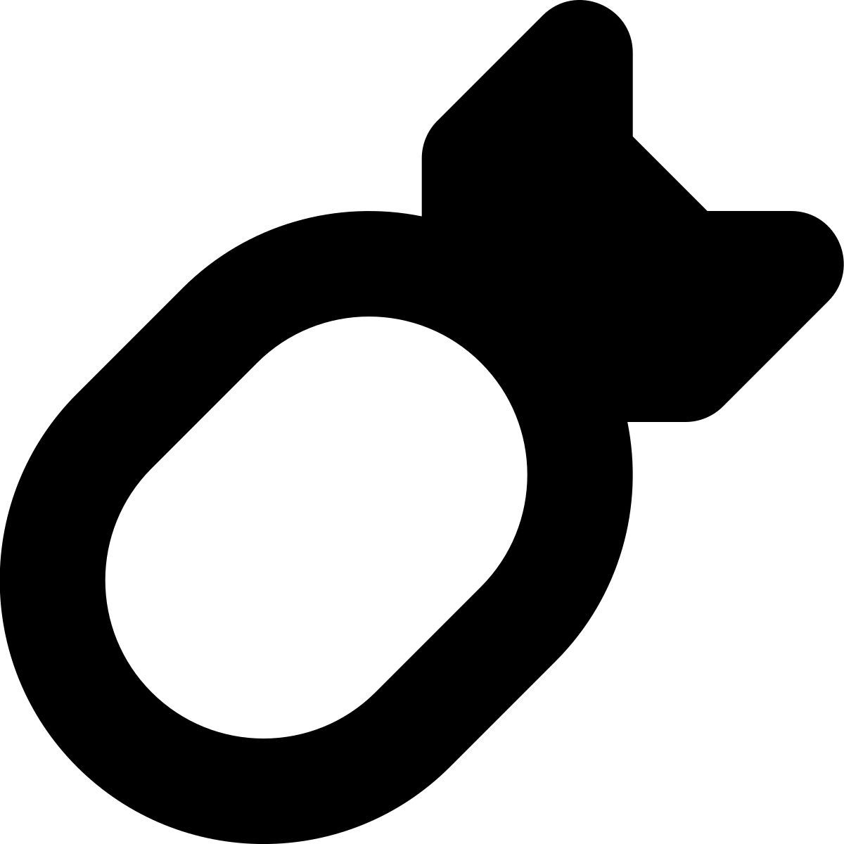 tiny bold style atomic bomb icon