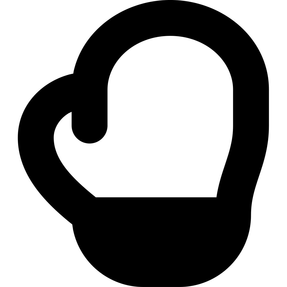 tiny bold style boxing glove icon