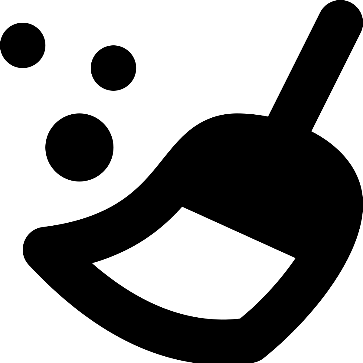 tiny bold style broom icon