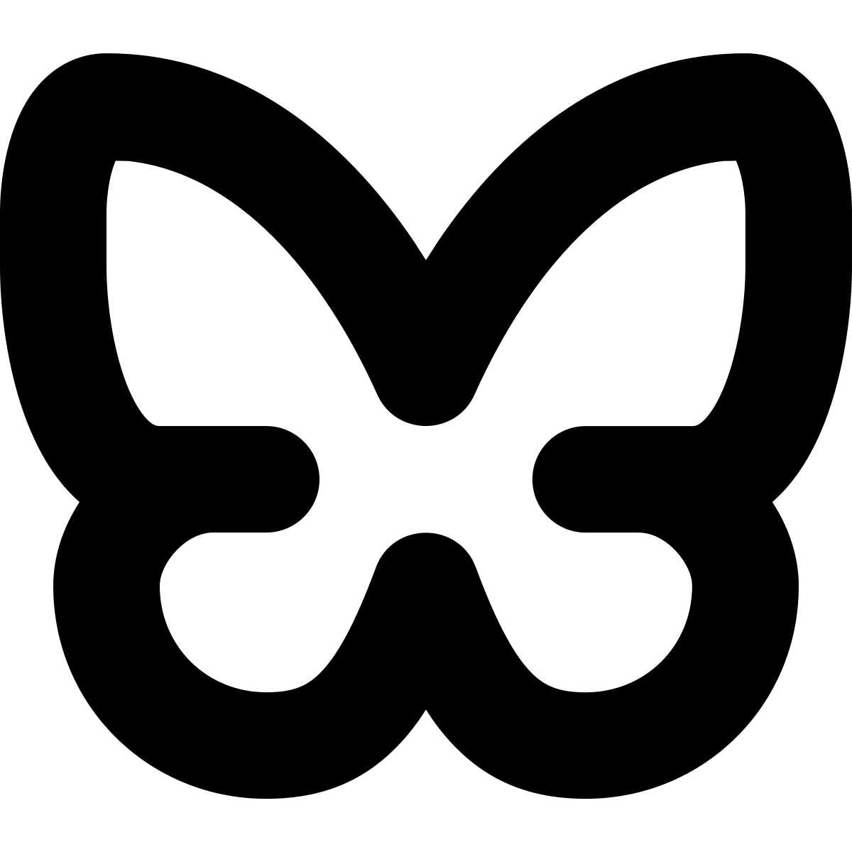tiny bold style butterfly icon