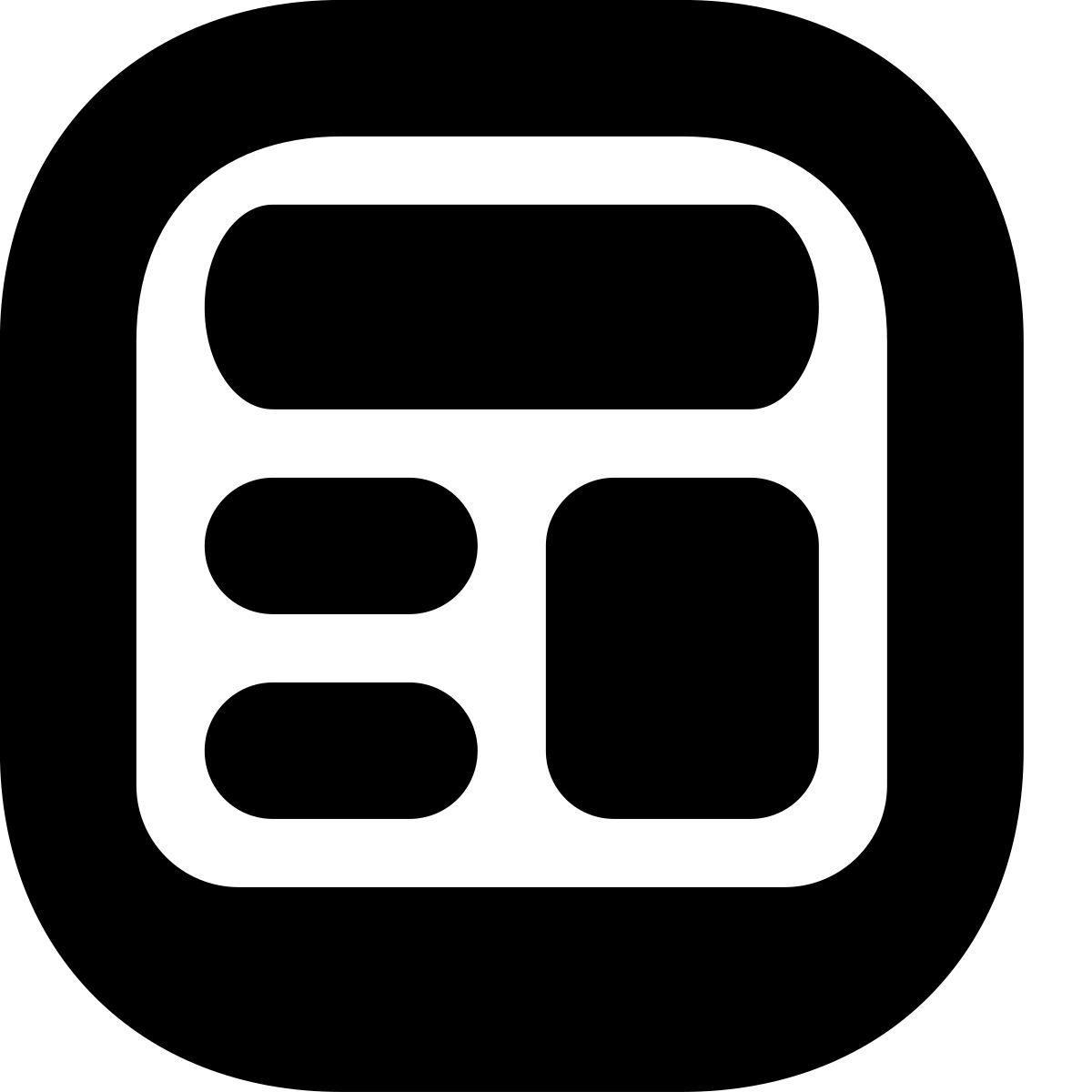 tiny bold style calculator icon