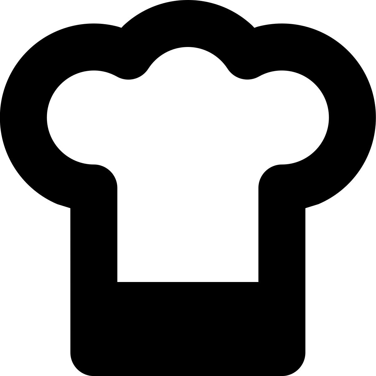 tiny bold style 厨师帽 icon