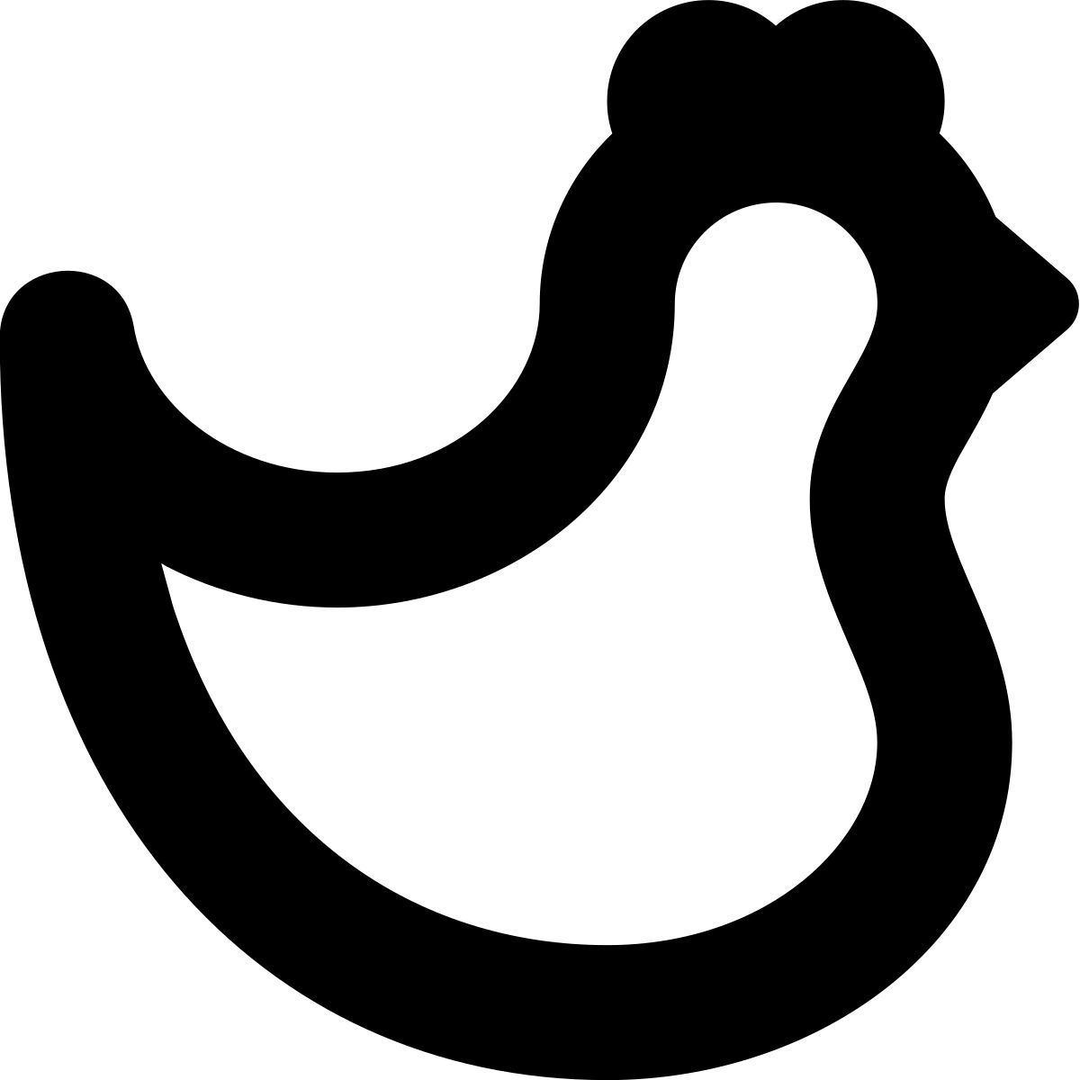 tiny bold style 鸡 icon