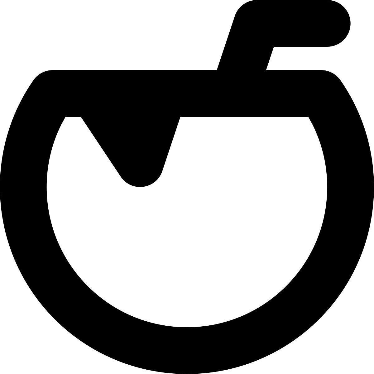 tiny bold style 椰子鸡尾酒 icon