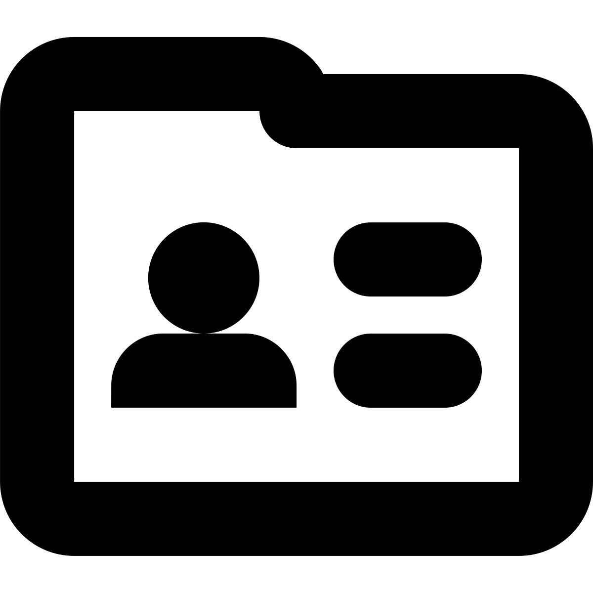 tiny bold style contact card icon