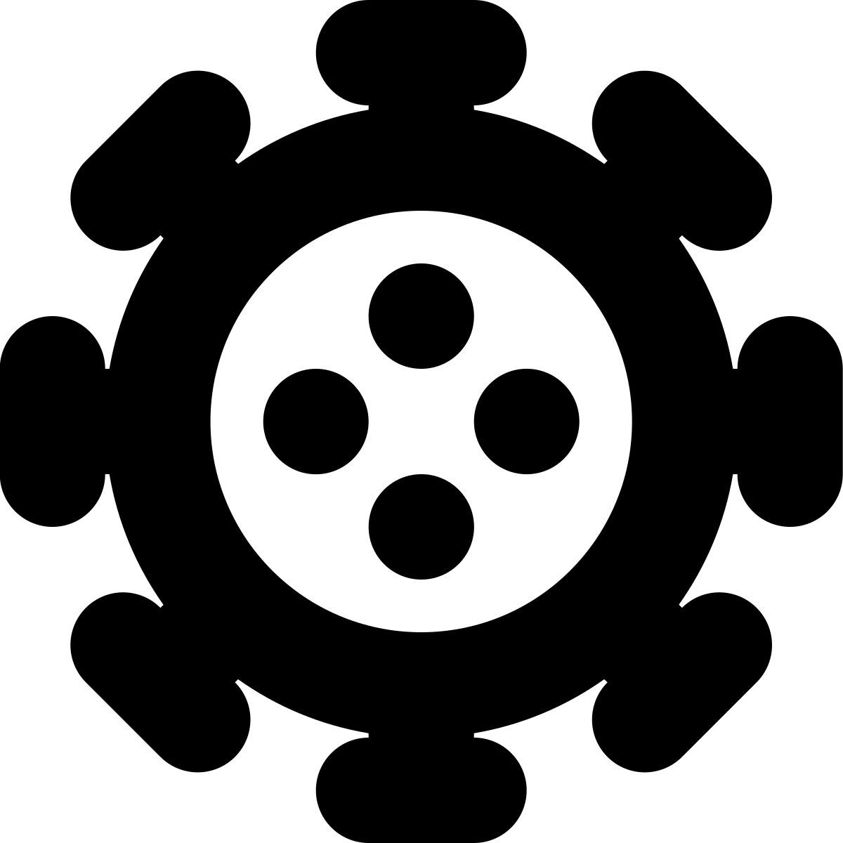 tiny bold style 冠状病毒 icon