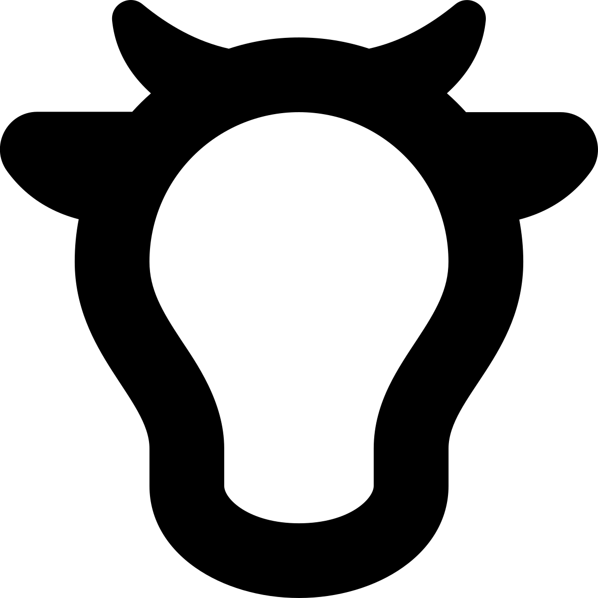 tiny bold style cow icon