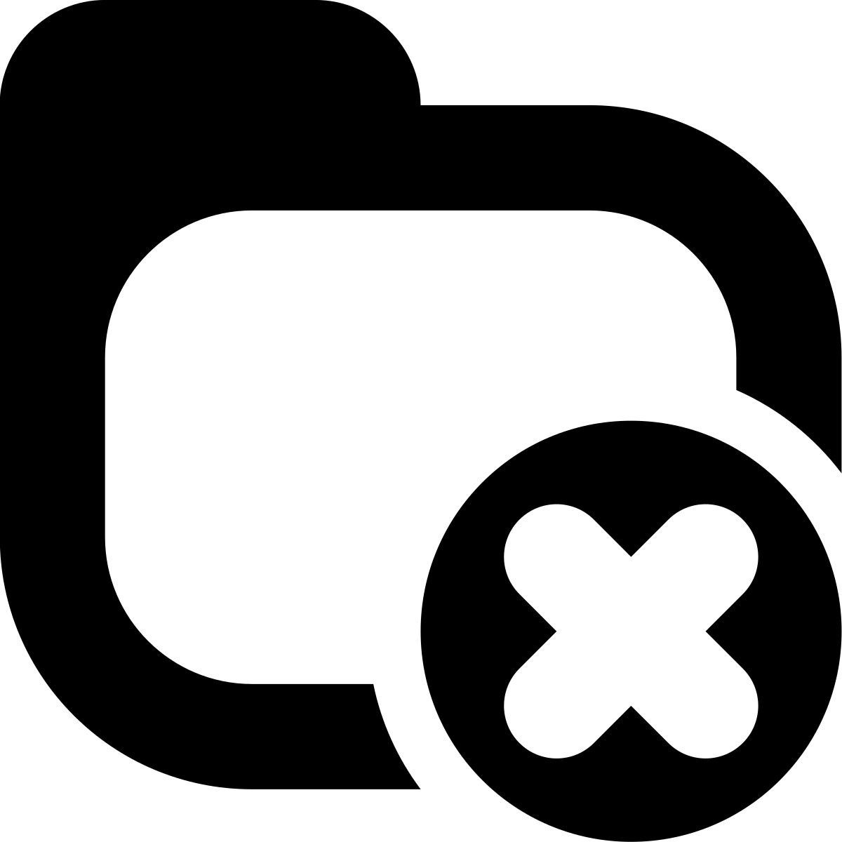 tiny bold style remove folder icon