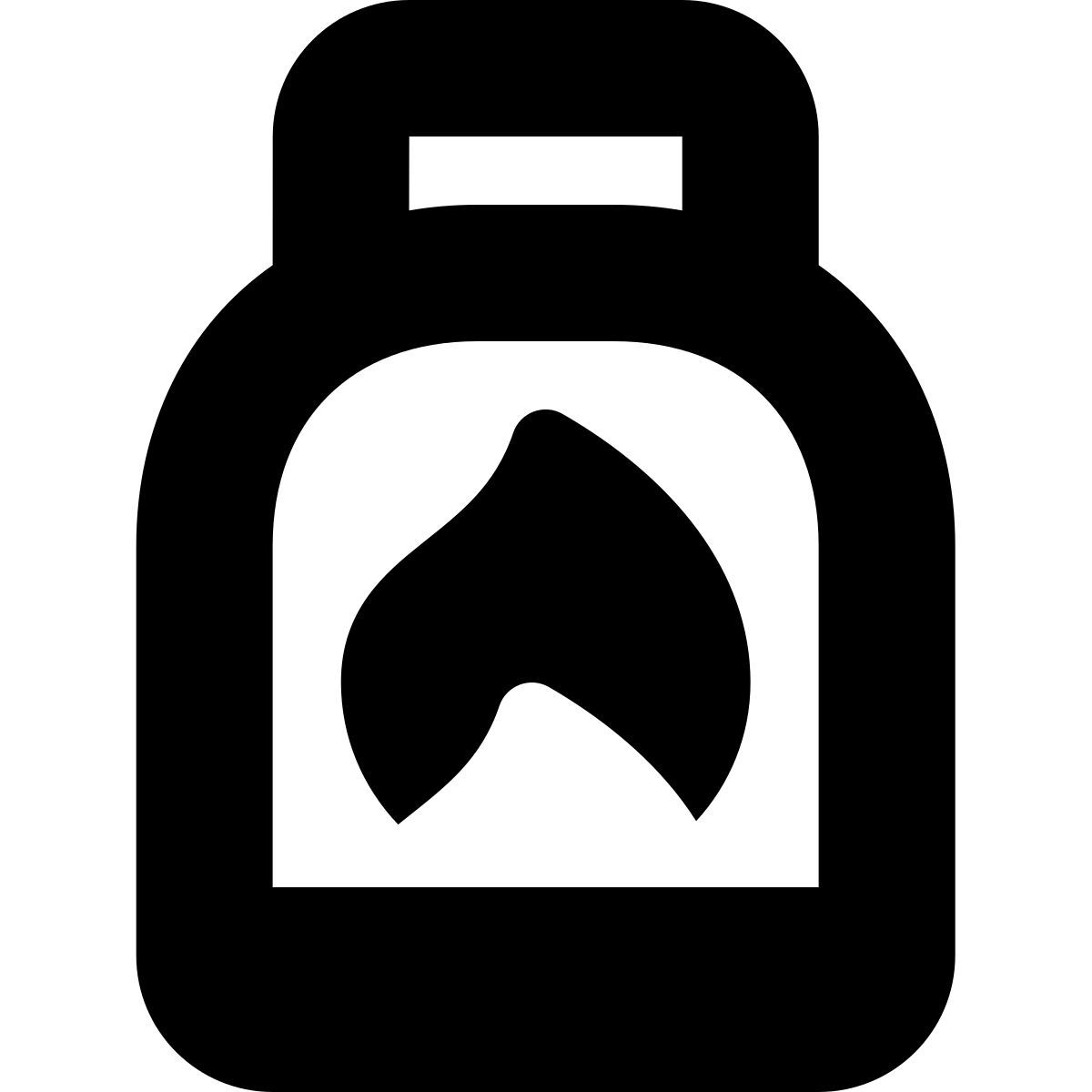 tiny bold style botella con gas icon