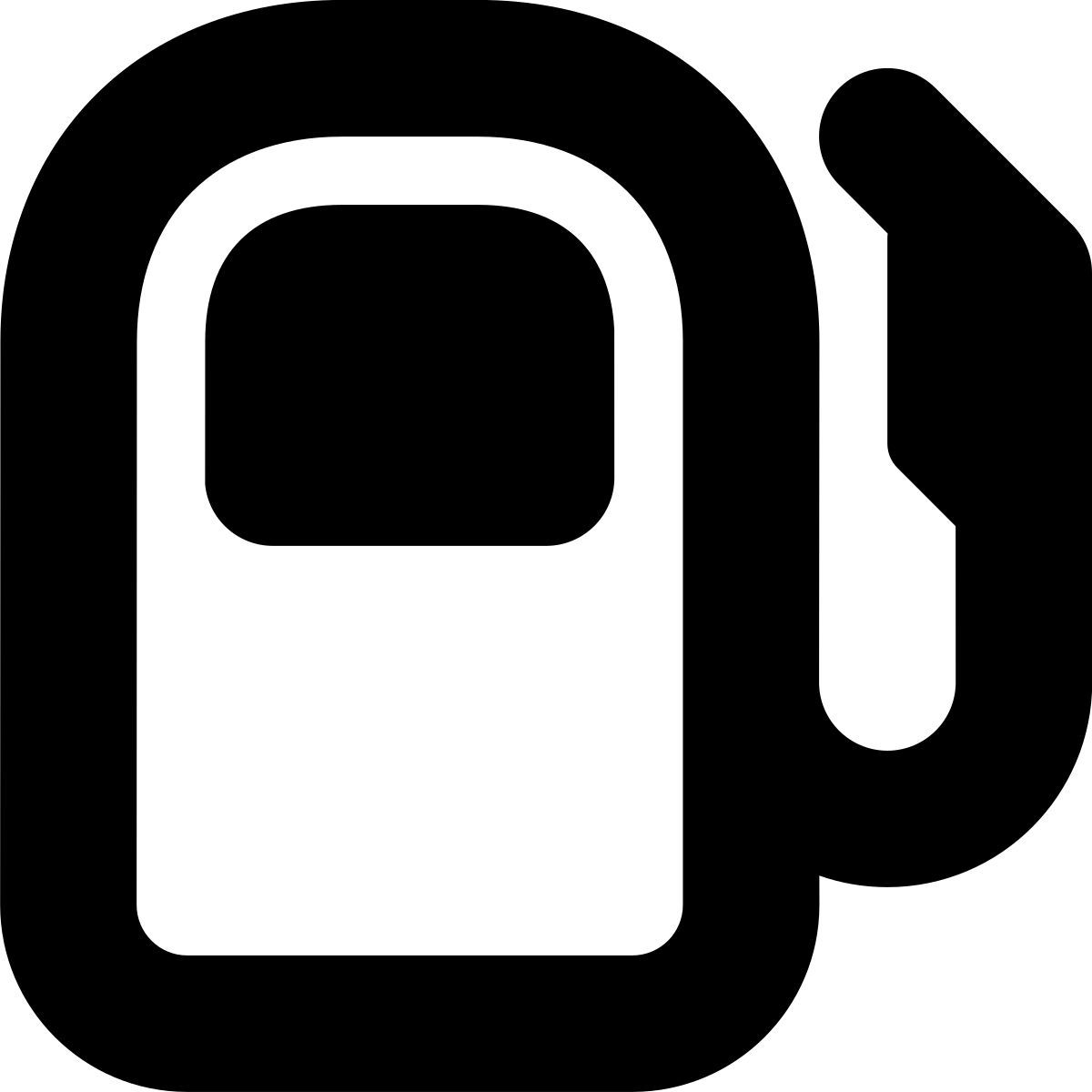 tiny bold style benzinaio icon