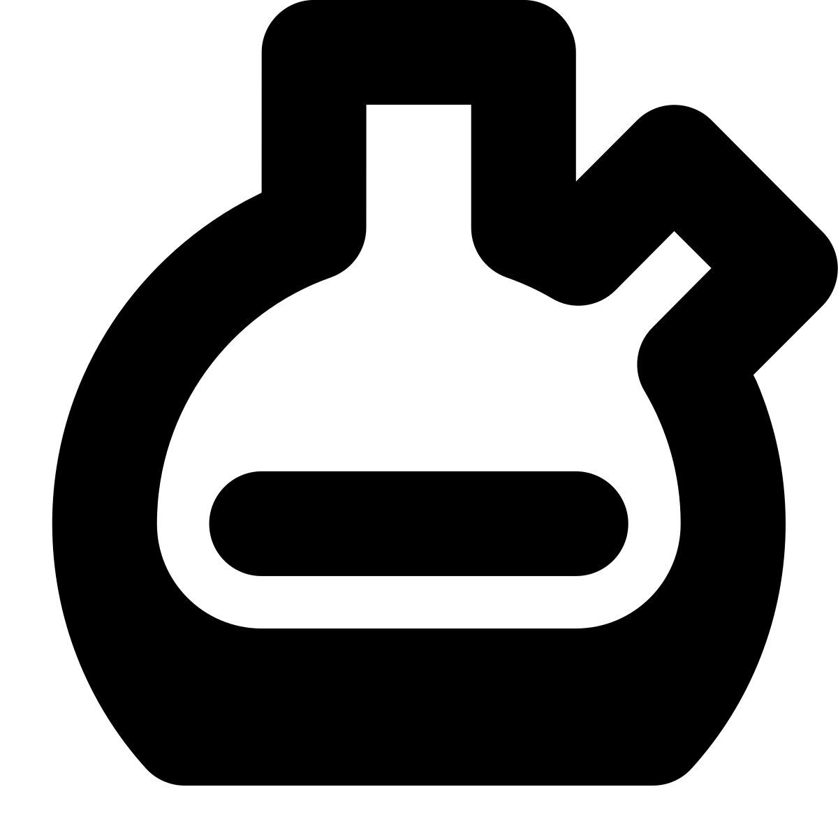tiny bold style glass flask icon