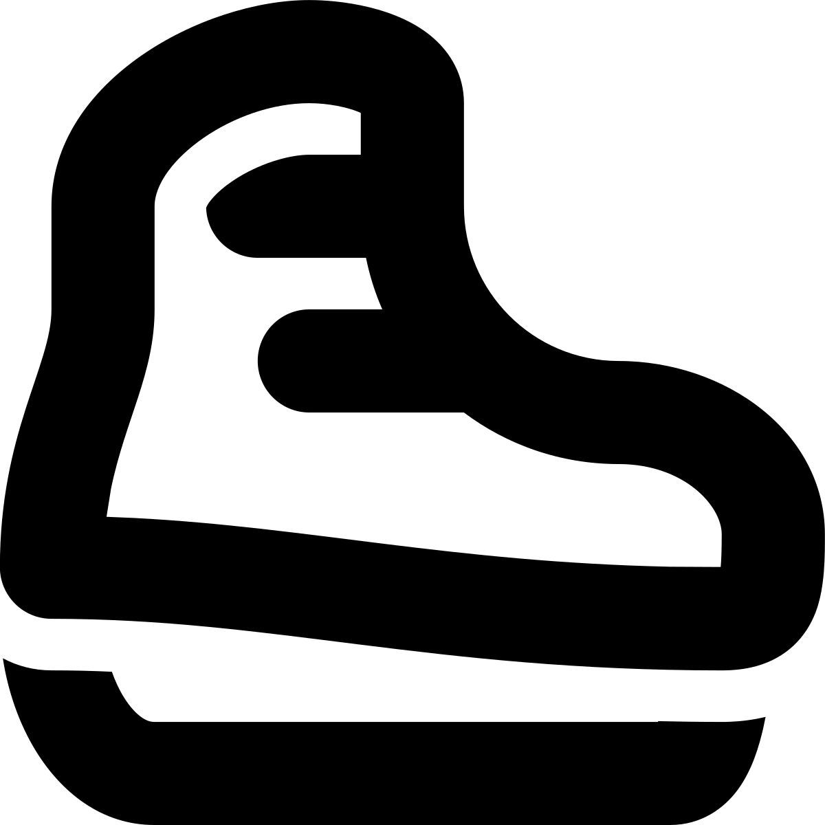 tiny bold style 曲棍球溜冰鞋 icon