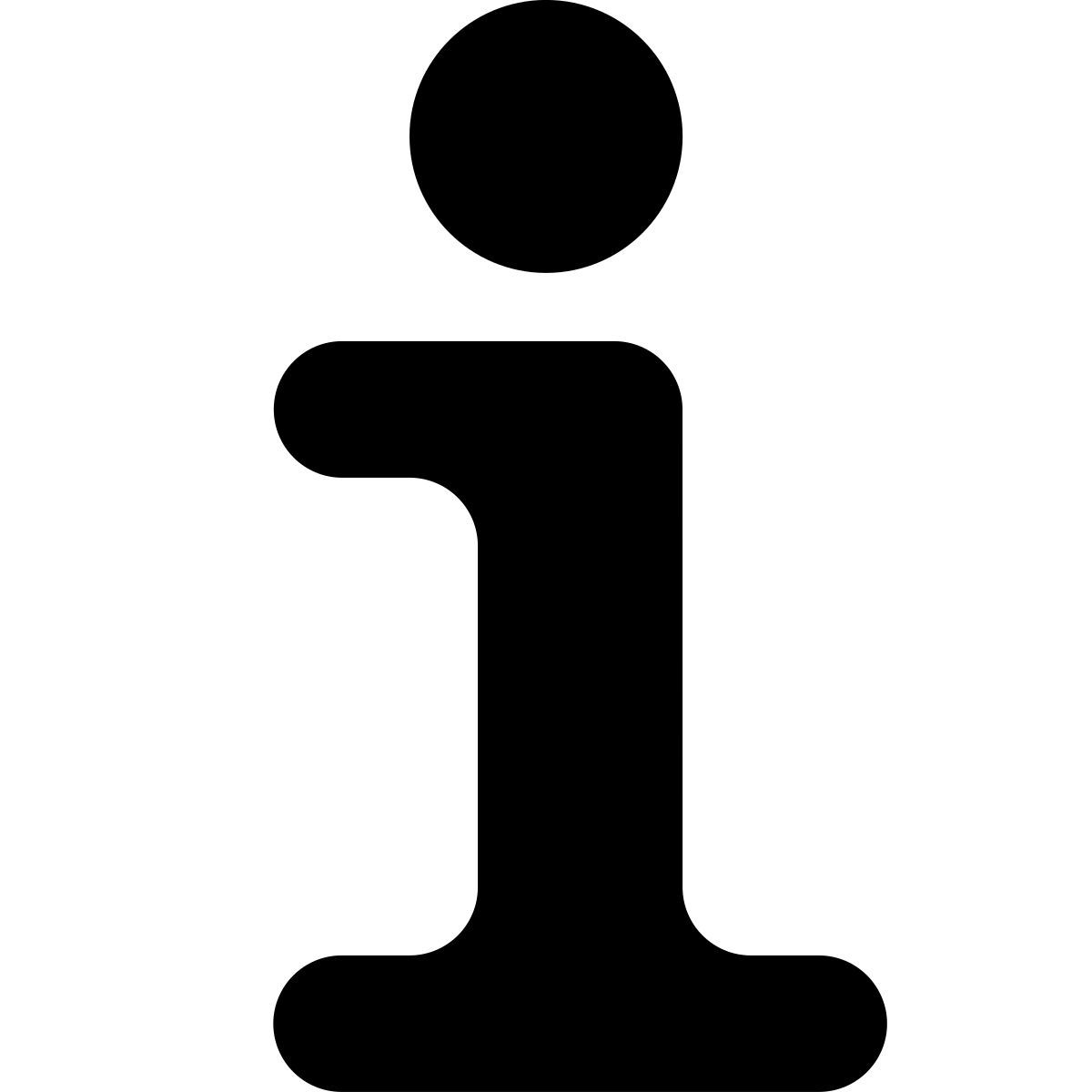 tiny bold style informazioni icon