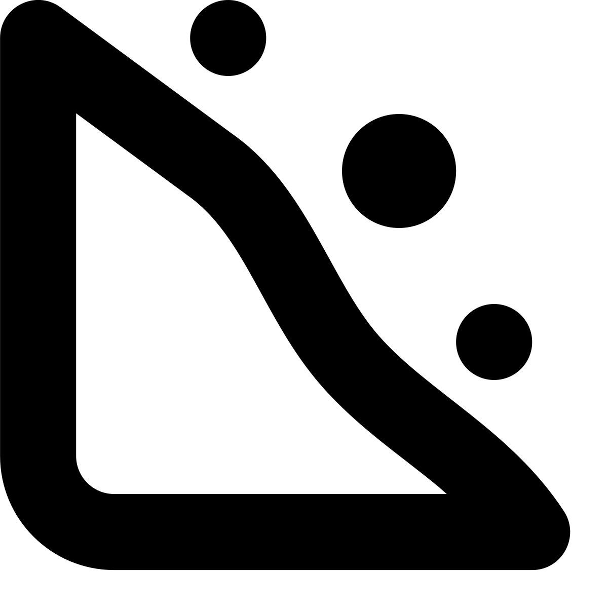 tiny bold style 산사태 icon