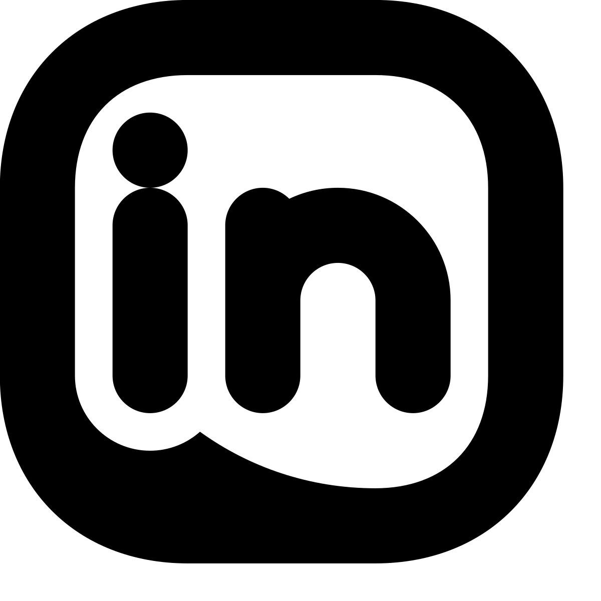 tiny bold style 링크드 인 icon